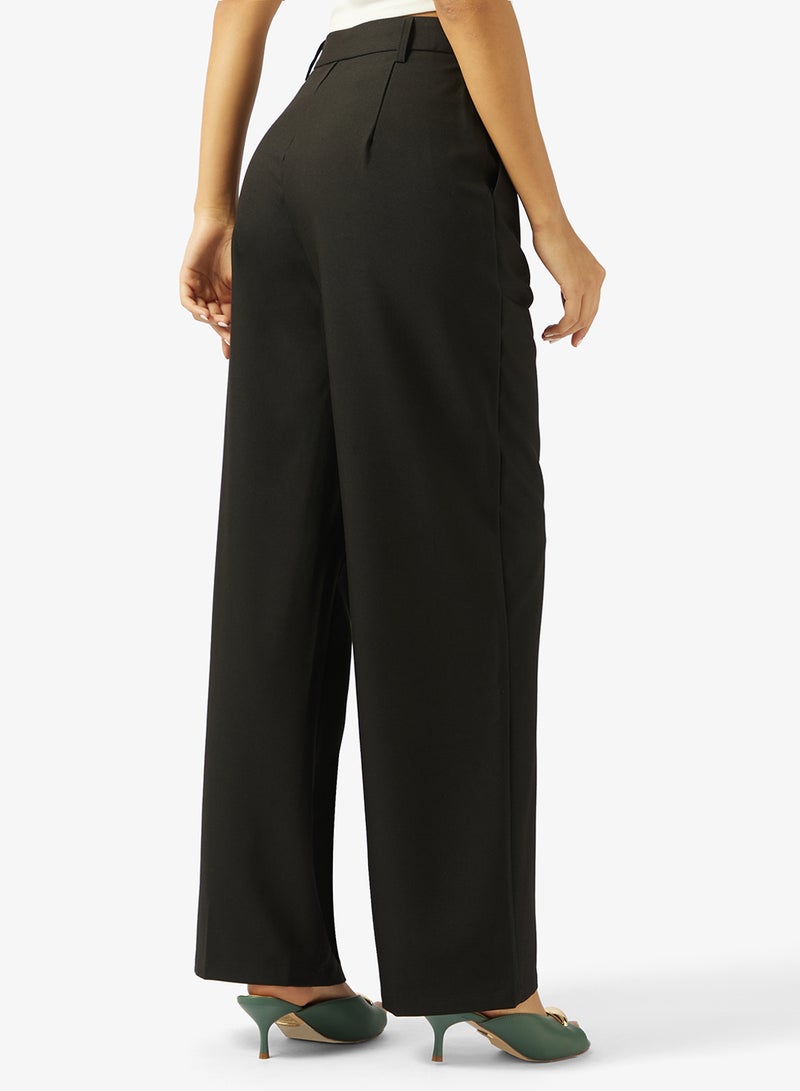 Ginger Pleat Detail Wide Fit Pants - Image 3